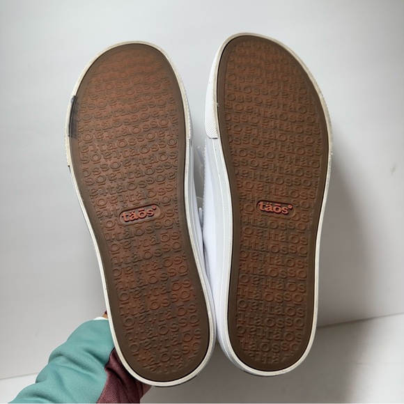 Taos Plim Soul Lux Leather White Sneakers, Women's Sz 7.5 Genuine Leather Shoes - Picture 12 of 14